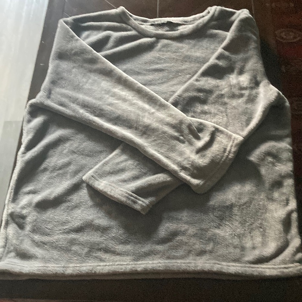 Just Love 1x grey long sleeve pj shirt